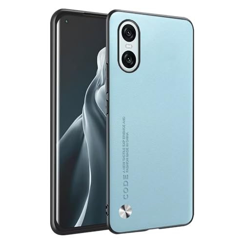HAFFAN Handyhülle Schutzhülle entworfen für Smartphone, Compatible with Sony Xperia 10 VI (Sixth Generation) (6.1"), Kunstleder-Stil - Hellblau von HAFFAN