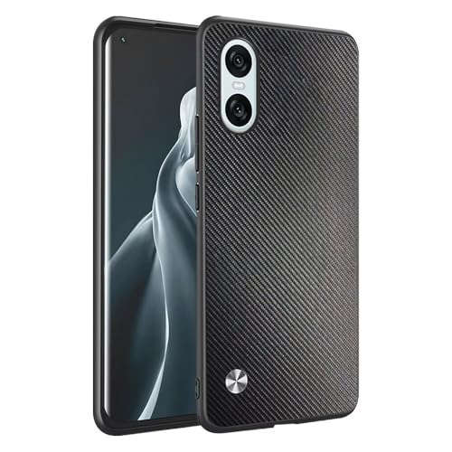 HAFFAN Handyhülle Schutzhülle entworfen für Smartphone, Compatible with Sony Xperia 10 VI (Sixth Generation) (6.1"), Kunstleder-Stil - Kevlar von HAFFAN