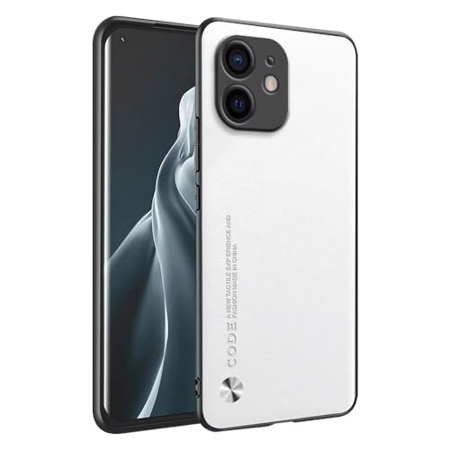 HAFFAN Handyhülle Schutzhülle entworfen für iPhone 12 Mini (5.4"), Kunstleder-Stil - Weiß von HAFFAN