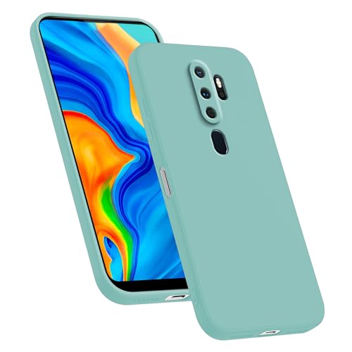 HAFFAN TPU Silikon Hülle kompatibel mit Oppo A9 2020 / Oppo A5 2020 (6.5"), Handyhülle Schutzhülle - Helles Cyan von HAFFAN