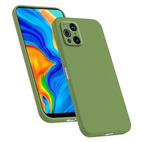 HAFFAN TPU Silikon Hülle kompatibel mit Oppo Find X3 Pro (6.7"), Handyhülle Schutzhülle - Matcha Grün von HAFFAN