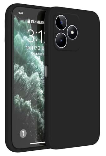 HAFFAN TPU Silikon Hülle kompatibel mit Realme C53 / Realme C51 / Realme Note 50 (6.74"), Handyhülle Schutzhülle - Schwarz von HAFFAN