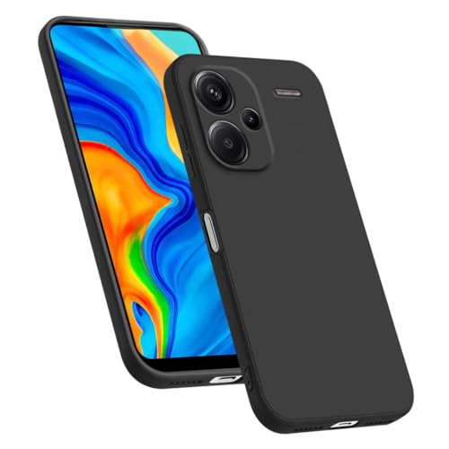 HAFFAN TPU Silikon Hülle kompatibel mit Redmi Note 13 Pro+ / Redmi Note 13 ProPlus (6.67"), Handyhülle Schutzhülle - Schwarz von HAFFAN