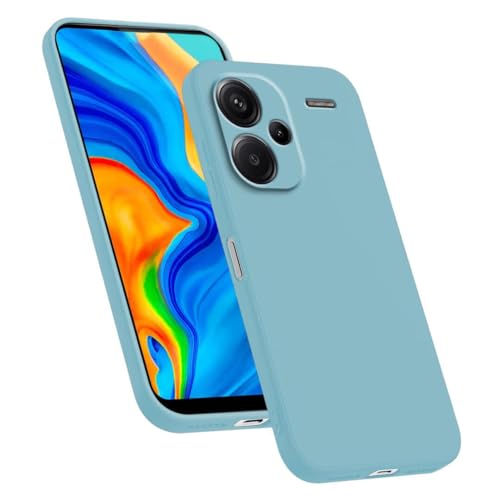 HAFFAN TPU Silikon Hülle kompatibel mit Redmi Note 13 Pro+ / Redmi Note 13 ProPlus (6.67"), Handyhülle Schutzhülle - hellblau von HAFFAN