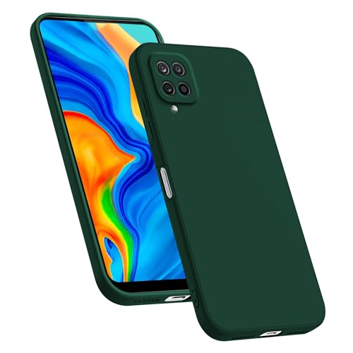 HAFFAN TPU Silikon Hülle kompatibel mit Samsung Galaxy A22 4G / M22 4G / M32 4G (6.4"), Handyhülle Schutzhülle - Dunkelgrün von HAFFAN