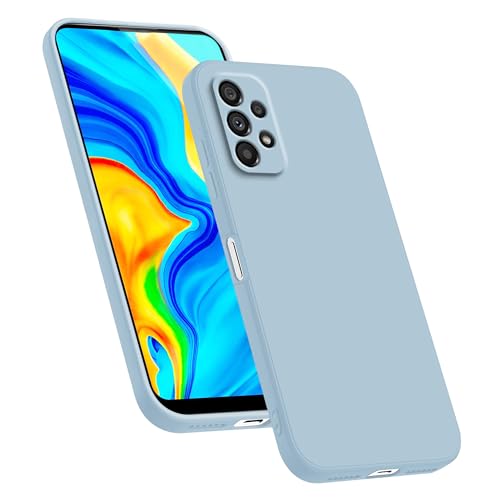 HAFFAN TPU Silikon Hülle kompatibel mit Samsung Galaxy A53 5G (6.5"), Handyhülle Schutzhülle - Rauchblau von HAFFAN