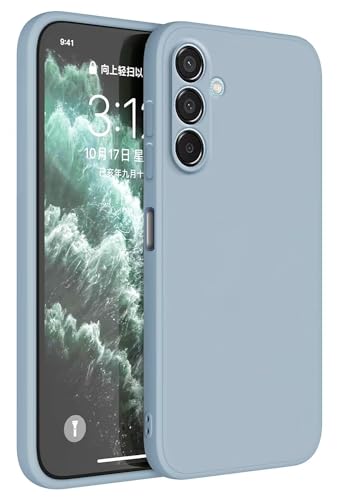 HAFFAN TPU Silikon Hülle kompatibel mit Samsung Galaxy A55 5G (6.5"), Handyhülle Schutzhülle - Rauchblau von HAFFAN