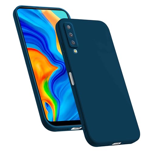 HAFFAN TPU Silikon Hülle kompatibel mit Samsung Galaxy A7 2018 (6"), Handyhülle Schutzhülle - Saphirblau von HAFFAN