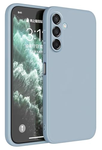 HAFFAN TPU Silikon Hülle kompatibel mit Samsung Galaxy M55 5G (6.7"), Handyhülle Schutzhülle - Rauchblau von HAFFAN