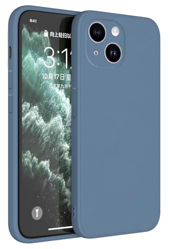 HAFFAN TPU Silikon Hülle kompatibel mit Smartphone, Compatible with iPhone 15 (6.1"), Handyhülle Schutzhülle - Lavendelgrau von HAFFAN