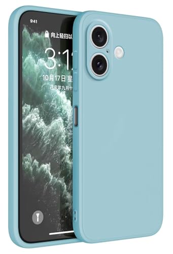 HAFFAN TPU Silikon Hülle kompatibel mit Smartphone, Compatible with iPhone 16 Plus (6.7"), Handyhülle Schutzhülle - hellblau von HAFFAN