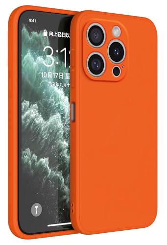 HAFFAN TPU Silikon Hülle kompatibel mit Smartphone, Compatible with iPhone 16 Pro Max (6.9"), Handyhülle Schutzhülle - Orange von HAFFAN