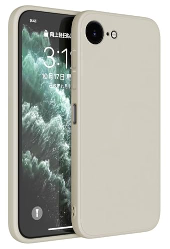 HAFFAN TPU Silikon Hülle kompatibel mit Smartphone, Compatible with iPhone 16e (6.1"), Handyhülle Schutzhülle - Altweiß von HAFFAN
