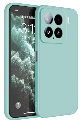 HAFFAN TPU Silikon Hülle kompatibel mit Xiaomi MI 15 (6.36"), Handyhülle Schutzhülle - Helles Cyan von HAFFAN
