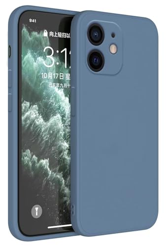 HAFFAN TPU Silikon Hülle kompatibel mit iPhone 12 (6.1"), Handyhülle Schutzhülle - Lavendelgrau von HAFFAN