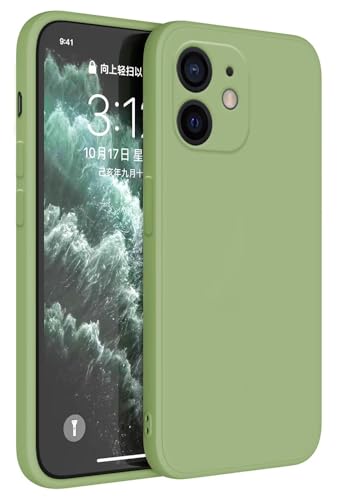 HAFFAN TPU Silikon Hülle kompatibel mit iPhone 12 Mini (5.4"), Handyhülle Schutzhülle - Matcha Grün von HAFFAN