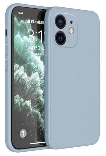 HAFFAN TPU Silikon Hülle kompatibel mit iPhone 12 Mini (5.4"), Handyhülle Schutzhülle - Rauchblau von HAFFAN