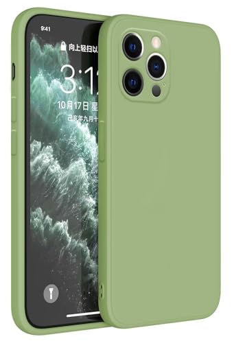 HAFFAN TPU Silikon Hülle kompatibel mit iPhone 12 Pro (6.1"), Handyhülle Schutzhülle - Matcha Grün von HAFFAN