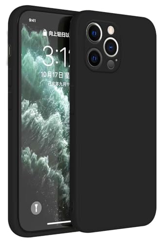 HAFFAN TPU Silikon Hülle kompatibel mit iPhone 12 Pro (6.1"), Handyhülle Schutzhülle - Schwarz von HAFFAN