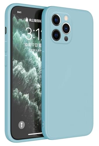 HAFFAN TPU Silikon Hülle kompatibel mit iPhone 12 Pro Max (6.7"), Handyhülle Schutzhülle - hellblau von HAFFAN