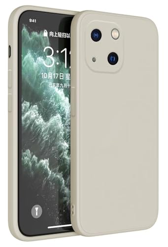 HAFFAN TPU Silikon Hülle kompatibel mit iPhone 13 Mini (5.4"), Handyhülle Schutzhülle - Altweiß von HAFFAN
