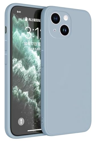 HAFFAN TPU Silikon Hülle kompatibel mit iPhone 14 (6.1"), Handyhülle Schutzhülle - Rauchblau von HAFFAN