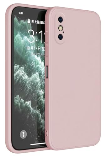 HAFFAN TPU Silikon Hülle kompatibel mit iPhone X/iPhone XS (5.8"), Handyhülle Schutzhülle - Sandpulver von HAFFAN