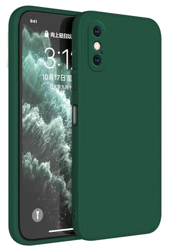 HAFFAN TPU Silikon Hülle kompatibel mit iPhone XS Max (6.5"), Handyhülle Schutzhülle - Dunkelgrün von HAFFAN