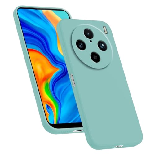 HAFFAN TPU Silikon Hülle kompatibel mit vivo X100 Pro (6.78"), Handyhülle Schutzhülle - Helles Cyan von HAFFAN