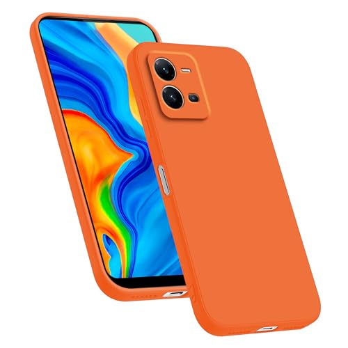 HAFFAN TPU Silikon Hülle kompatibel mit vivo X80 Lite 5G / vivo v25 5G (6.44"), Handyhülle Schutzhülle - Orange von HAFFAN