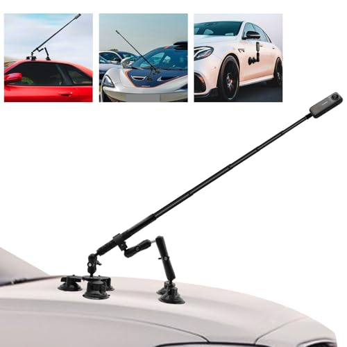 HAFOKO 8 in 1 Dreifach Kamera Saugnapf Auto Halterung Kit mit 47" Unsichtbarer Selfie Stick für Insta 360 X4, X3, X2, X,One RS,R Kamera Saugnapf Kompatibel für GoPro 13/12/11/10/9/8/7 Außerhalb HAFOKO 8 in 1 Dreifach Kamera Saugnapf Auto Halterung Kit mit 47" Unsichtbarer Selfie Stick für Insta 360 X4, X3, X2, X,One RS,R Kamera Saugnapf Kompatibel für GoPro 13/12/11/10/9/8/7 Außerhalb von HAFOKO