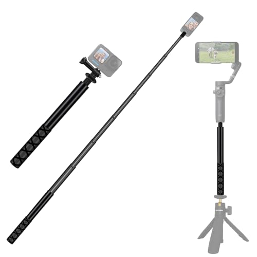 HAFOKO Einstellbar Verlängerung Stange 29" Selfie-Stick Handhaben Montieren mit 1/4" Gewindestange für Osmo Mobile 6 OM 5 OM4 OM 3 Osmo2/1 Smooth X Smooth Q Smooth 4 Smartphone Gimbal von HAFOKO