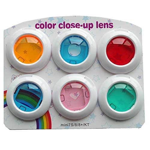 HAFOKO Mini Close Up Color Colorful Lens Filter Set kompatibel für Instax Mini 8/8+/9 Sofortbildkamera, 6 Stück von HAFOKO
