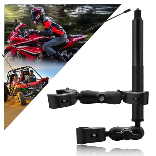 HAFOKO Motorrad Doppelt Klemme Halterung mit 47" Unsichtbar Selfie-Stick kompatibel für Insta 360 X4 X3 X2 X ONE RS R GO 3 Aluminium Heavy-Duty Kamera Fahrrad ATV Doppelt Klemme Halterung Bausatz HAFOKO Motorrad Doppelt Klemme Halterung mit 47" Unsichtbar Selfie-Stick kompatibel für Insta 360 X4 X3 X2 X ONE RS R GO 3 Aluminium Heavy-Duty Kamera Fahrrad ATV Doppelt Klemme Halterung Bausatz von HAFOKO