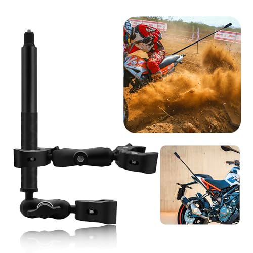 HAFOKO Motorrad Fahrrad Lenker Klemm Halterung Kit mit 59" Unsichtbarer Selfie Stick für Insta 360 X4 X3 X2 X ONE RS R GO 3 Hochleistungs Kamera Doppel Klemm Halterung Motorrad kompatibel für Gopro von HAFOKO