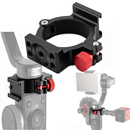 HAFOKO Smooth 4 Gimbal Ring Kaltschuh 1/4 Adapter Ringklemme mit Kaltschuh für Zhiyun Smooth 4 mooth 5 Gimbal Angewendet auf Mikrofon LED Licht Anti Scratch Video Filmemacher Monitor Vlogging von HAFOKO