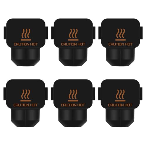 HAFRILY 6PCS 3D Drucker Bambulab Zubehör für 3D Drucker Heizblock Silikonabdeckung kompatibel Hochtemperatur Extruder Hotend Bambu Lab A1 und A1 Mini Serie (Schwarz) von HAFRILY