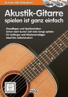 Akustik Gitarre spielen ist ganz einfach - arrangiert für Gitarre - mit CD - mit DVD [Noten / Sheetmusic] von HAGE Musikverlag