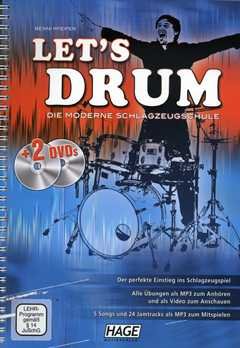 LET'S DRUM - arrangiert für Schlagzeug - mit 2 DVD´s [Noten / Sheetmusic] Komponist: PFEIFER BENNI von HAGE Musikverlag