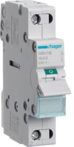 Hager Ausschalter 16A 1Schließer SBN116 230VAC 1PLE Hager Ausschalter 16A 1Schließer SBN116 230VAC 1PLE von HAGER ELEKTRO