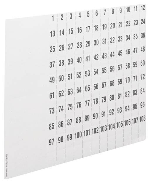 Hager Beschriftungsbögen universZ ZZ90C Nummerierung 1-108 DIN A4 10Stück Hager Beschriftungsbögen universZ ZZ90C Nummerierung 1-108 DIN A4 10Stück von HAGER ELEKTRO