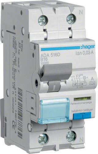 Hager Fi-LS 1P+N 10kA B-16A 30mA ADA516D ** Typ A Hager Fi-LS 1P+N 10kA B-16A 30mA ADA516D ** Typ A von HAGER ELEKTRO
