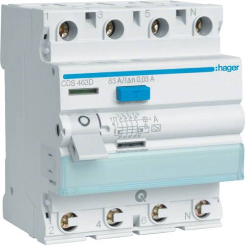 Hager Fi-Schalter 4polig 6kA 40A CDS440D ** 30mA Typ A QuickConnect Hager Fi-Schalter 4polig 6kA 40A CDS440D ** 30mA Typ A QuickConnect von HAGER ELEKTRO
