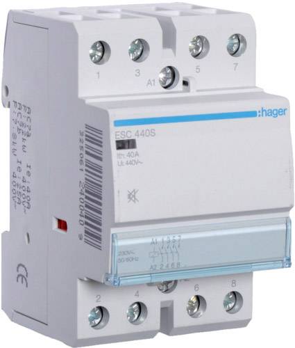 Hager Installationsschütz 40A ESC440S ** brummfrei 4Schließer 230V Hager Installationsschütz 40A ESC440S ** brummfrei 4Schließer 230V von HAGER ELEKTRO