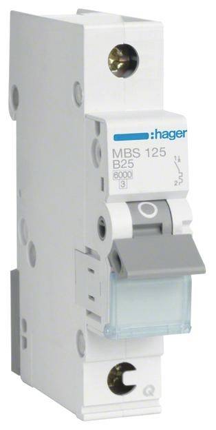 Hager Leitungsschutzschalter MBS125 1polig 6kA B-25A QuickConnect 1M Hager Leitungsschutzschalter MBS125 1polig 6kA B-25A QuickConnect 1M von HAGER ELEKTRO