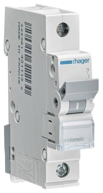 Hager Leitungsschutzschalter MCN104 1polig 6kA C-4A 1M Hager Leitungsschutzschalter MCN104 1polig 6kA C-4A 1M von HAGER ELEKTRO