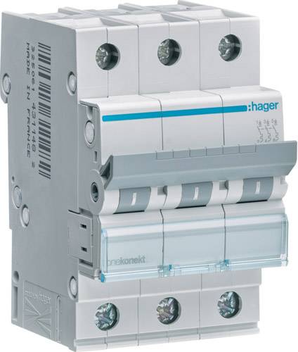 Hager Leitungsschutzschalter MCN325 3polig 6kA C-25A 3M Hager Leitungsschutzschalter MCN325 3polig 6kA C-25A 3M von HAGER ELEKTRO
