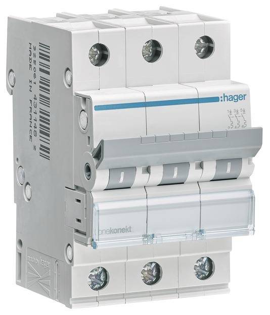 Hager Leitungsschutzschalter MCN340 3polig 6kA C-40A 3M Hager Leitungsschutzschalter MCN340 3polig 6kA C-40A 3M von HAGER ELEKTRO