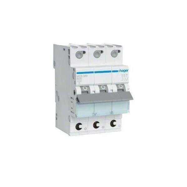 Hager Leitungsschutzschalter MCS320 ** 3polig 6kA C-20A QuickConnect 3M Hager Leitungsschutzschalter MCS320 ** 3polig 6kA C-20A QuickConnect 3M von HAGER ELEKTRO