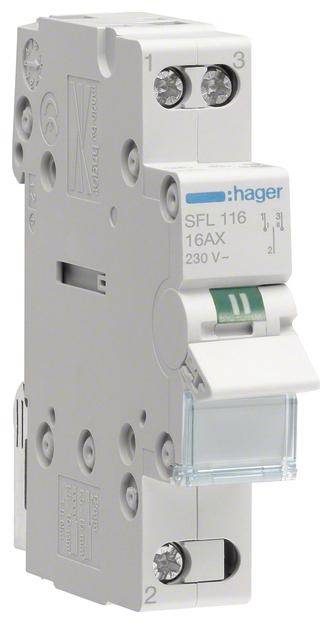 Hager Wechselschalter 16A SFL116 1Wechsler 230VAC 1PLE Hager Wechselschalter 16A SFL116 1Wechsler 230VAC 1PLE von HAGER ELEKTRO